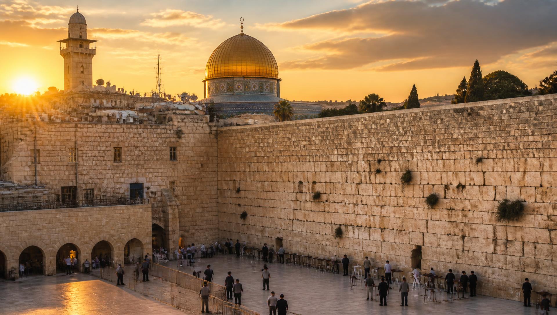 The Western Wall at night
